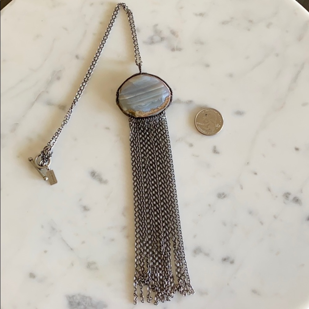 Handcrafted Blue Lace Agate and Italian Silver